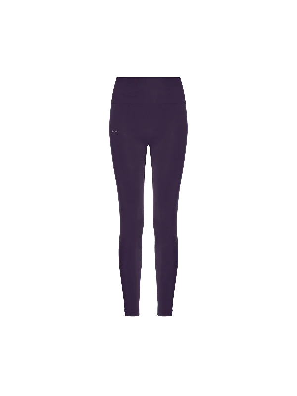 Women's Plant-Stretch Compressive Leggings—Blackberry Purple