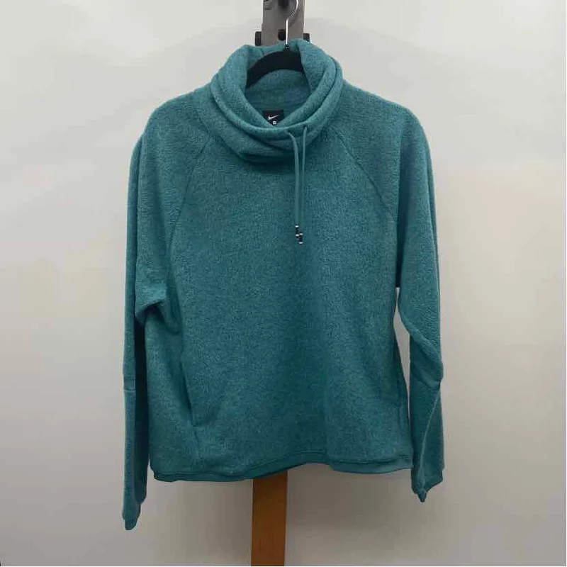 Nike Women's Size M Turquoise Solid Sweatshirt