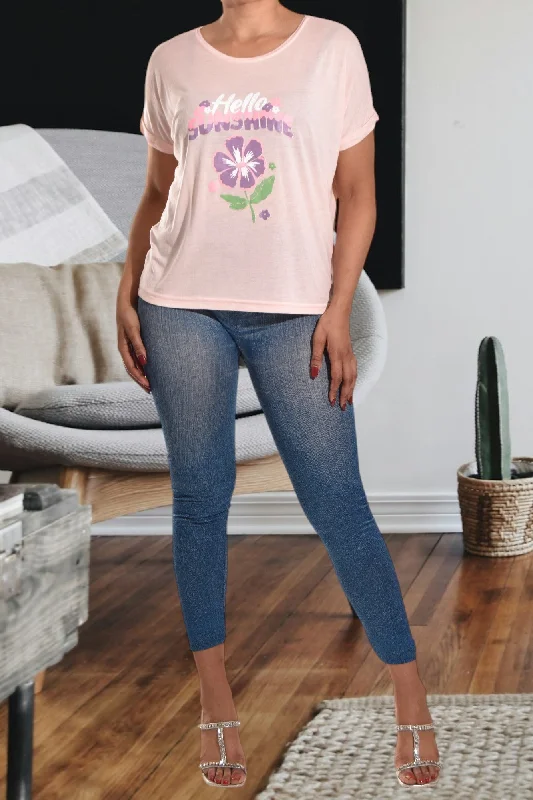 Pink Printed Tee