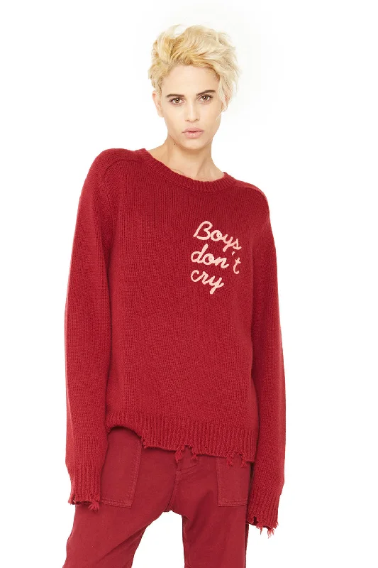 Boys Don’t Cry Cashmere Sweater - Wine Red