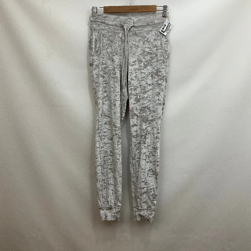 Athletic Pants By Lululemon In Silver, Size: 6