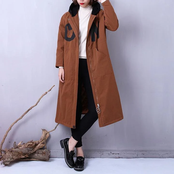 Fine chocolate women parkas plus size clothing hooded YZ-2018111401