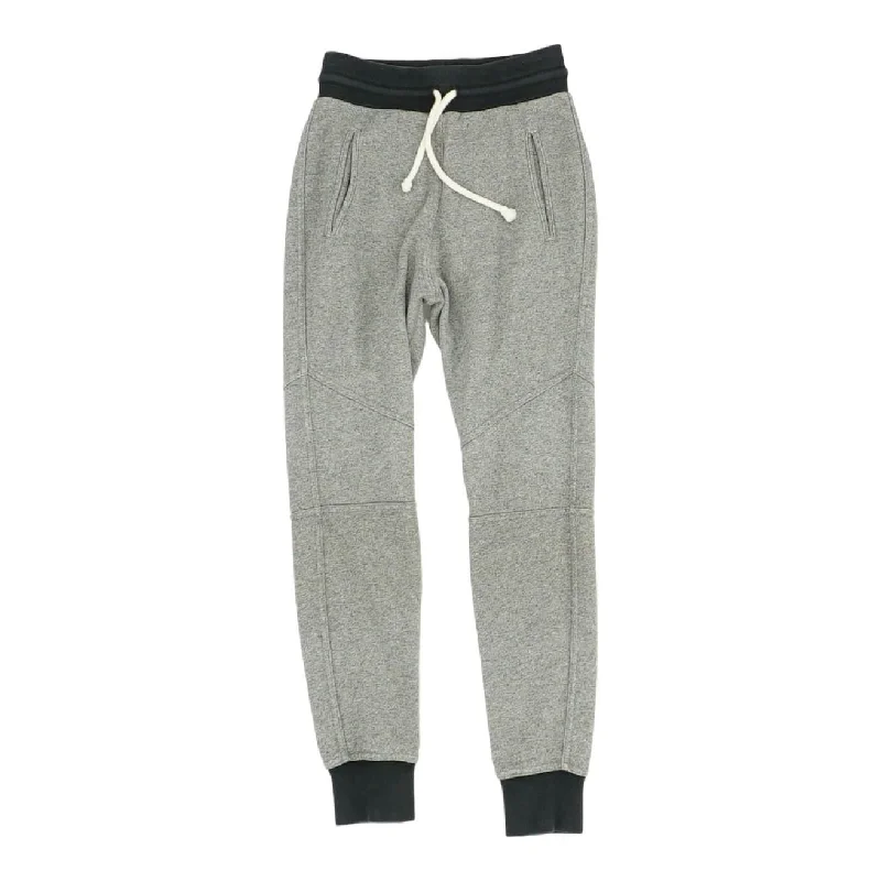 Gray Solid Joggers Pants