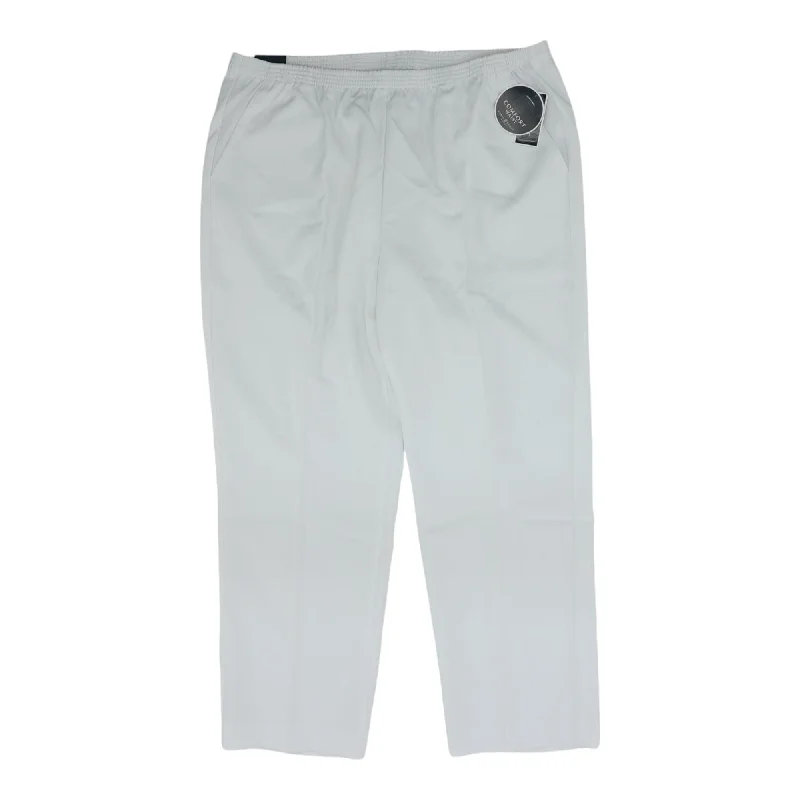 White Solid Dress Pants