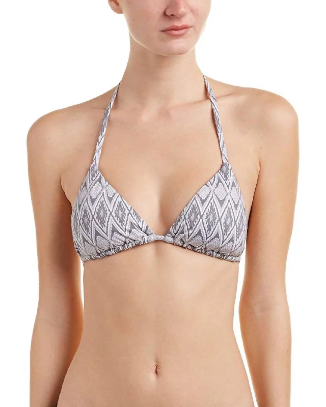 Women's Triangle Bikini Top In Grey