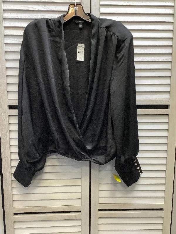 Top Long Sleeve By Express In Black, Size: Xl