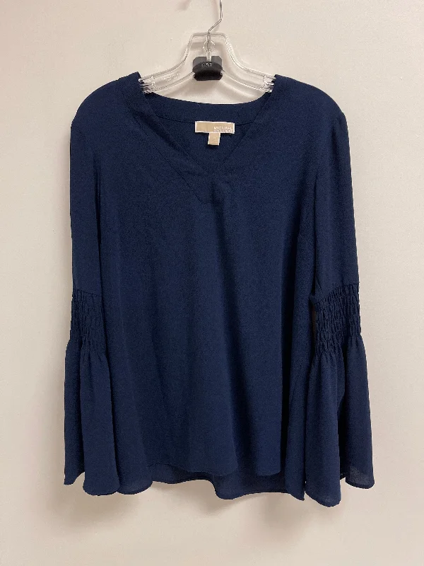 Top Long Sleeve By Michael By Michael Kors In Navy, Size: M