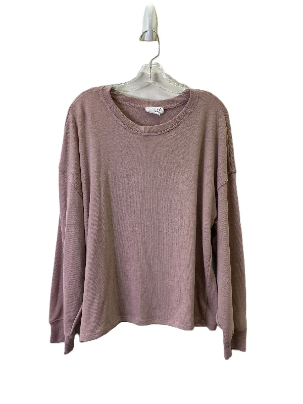 Top Long Sleeve By Olive And Oak In Pink, Size: L