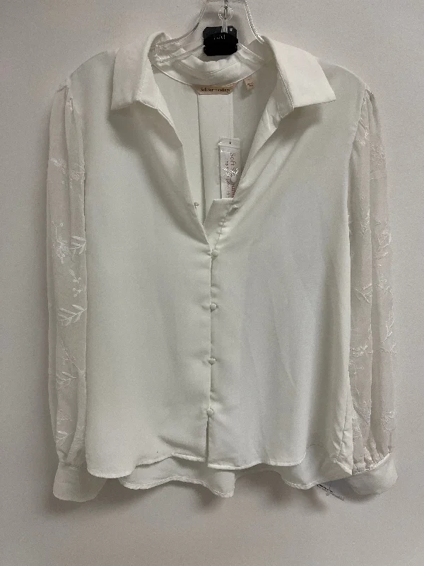 Top Long Sleeve By Soft Surroundings In White, Size: M