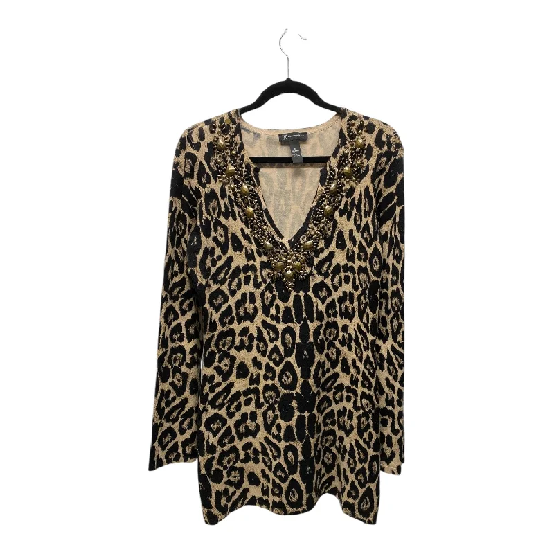 Tunic 3/4 Sleeve By Inc In Animal Print, Size: M