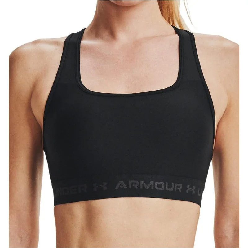 Under Armour Mid Crossback Womens Sports Bra - Black