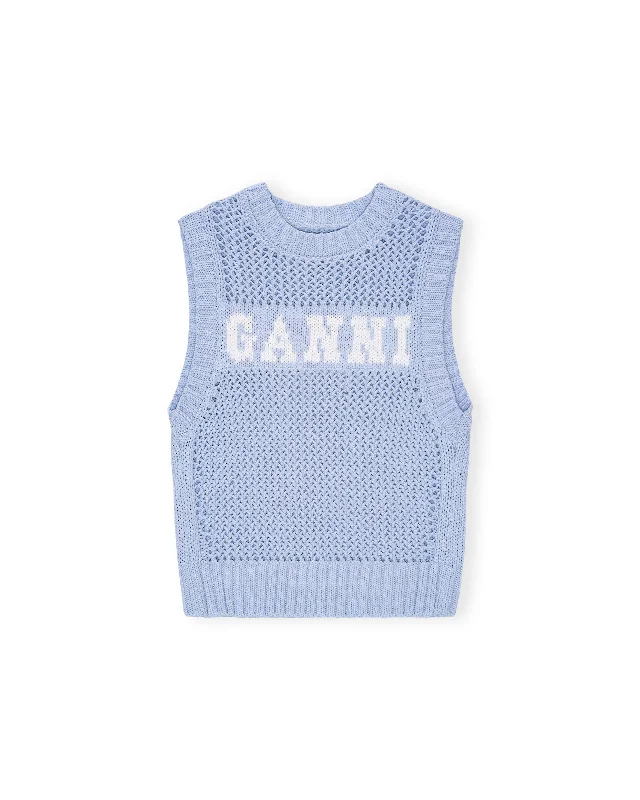 Cotton Rope Vest - Powder Blue