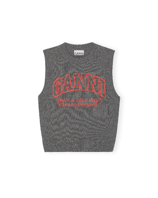 Graphic Vest - Grey