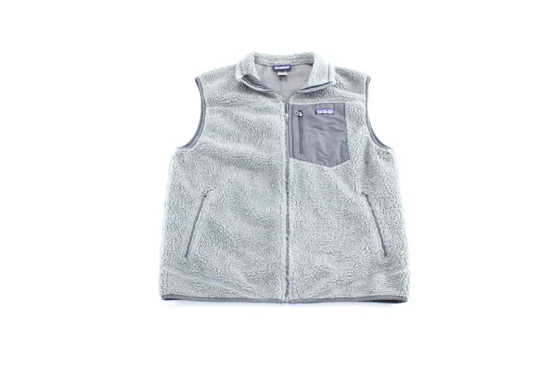 Patagonia Logo Patch Retro-X Deep Pile Fleece Zip Up Vest