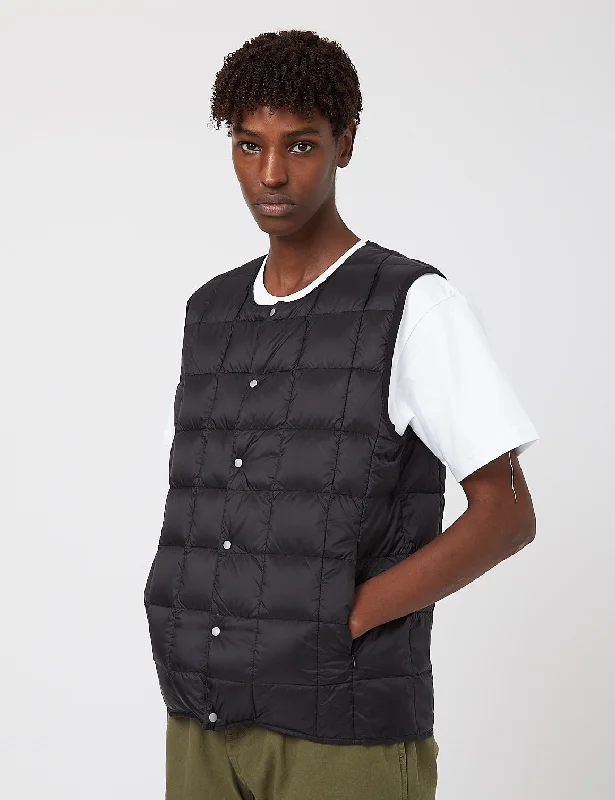 Taion Crew Neck Down Vest - Black